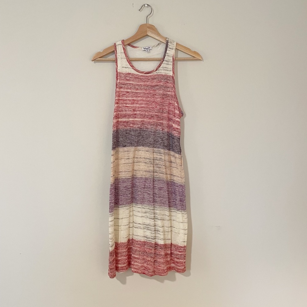 Splendid Multicolored Striped Racerback Dress
